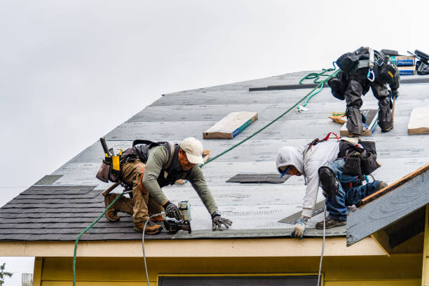 Professional Gutter Installation technician working in Duquesne, MO